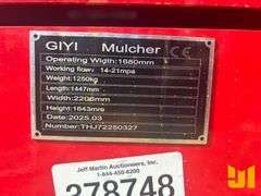 UNUSED 2025 GIYI GY-72 HYDRAULIC MULCHER SN: THJ72250327