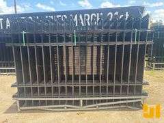 UNUSED HURRICANE F10 7 X 10 FT GALVANIZED WROUGHT IRON SITE FENCE