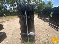 UNUSED HURRICANE F10 7 X 10 FT GALVANIZED WROUGHT IRON SITE FENCE