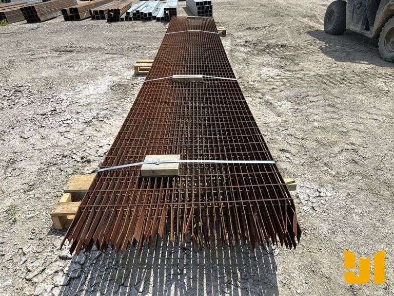 QTY OF (4) 20 FT METAL GRATES
