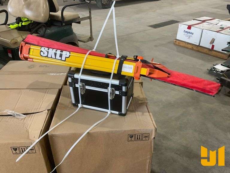 UNUSED SKLP SURVEY EQUIPMENT; TRANSIT, MEASURE STICK.