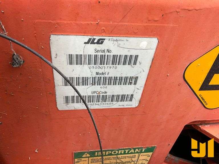 2001 JLG N40 ELECTRIC AERIAL LIFTS SN: 0300057970
