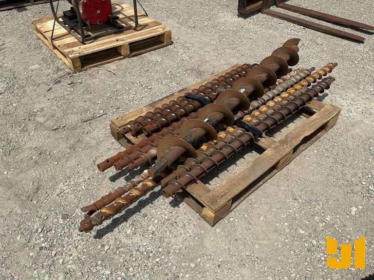 (1) 8” BORING AUGER WITH HEX PIN COUPLING, (10) 3”
