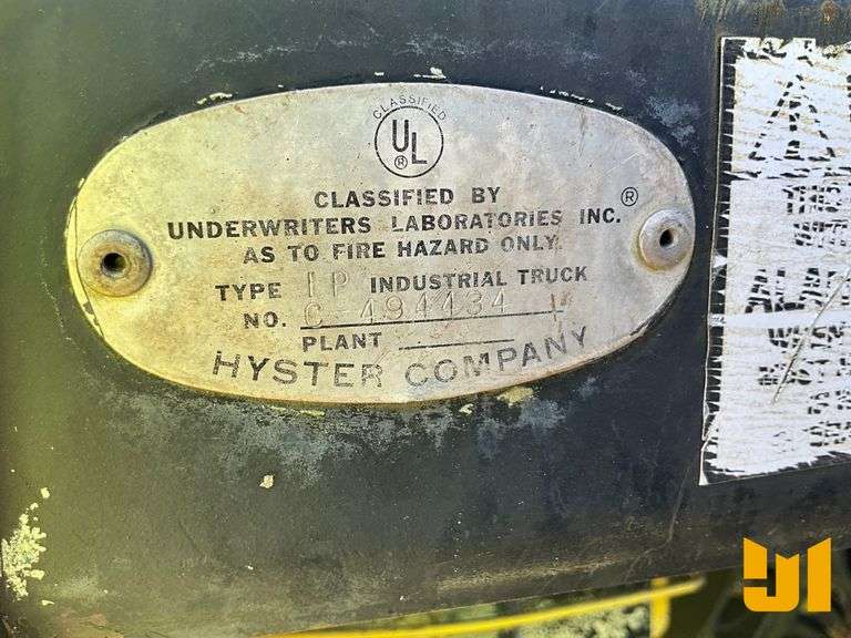 HYSTER S50XL 4750 LBS CUSHION TIRE FORKLIFT SN: C-494434