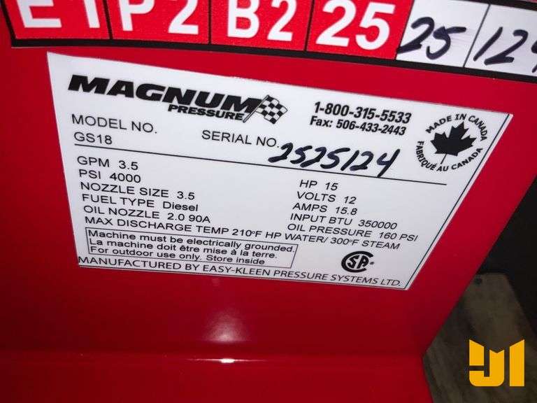 UNUSED 2025 EASY-KLEEN MAGNUM GOLD 4000 PRESSURE WASHER SN: 2525124