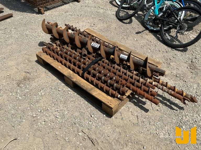 (1) 8” BORING AUGER WITH HEX PIN COUPLING, (10) 3”
