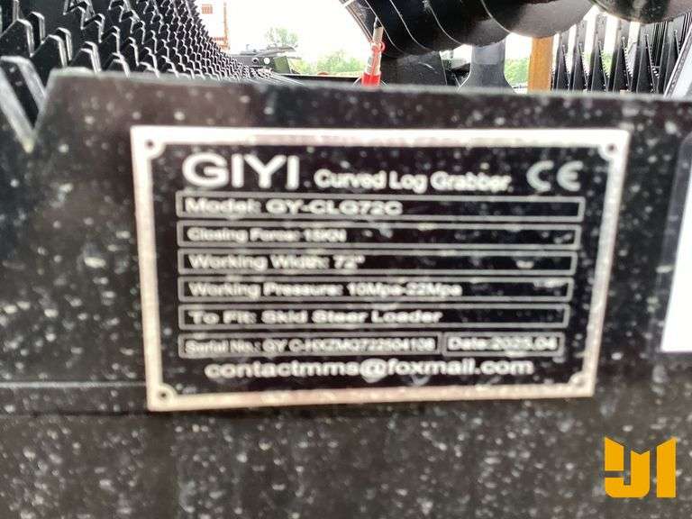 UNUSED 2025 GIYI CLG72C CURVED LOG GRAPPLE SN: CHXZMQ722504108