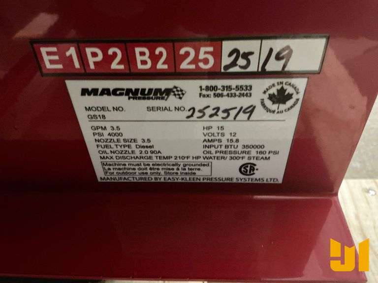 UNUSED 2025 EASY-KLEEN MAGNUM GOLD 4000 PRESSURE WASHER SN: 252518