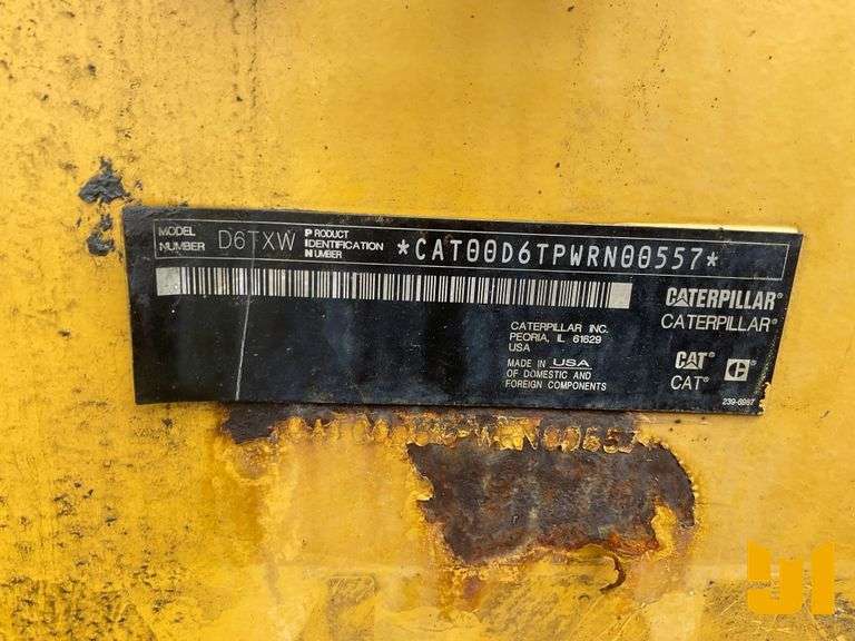 2016 CATERPILLAR D6T XW  CRAWLER TRACTOR SN: CAT006TPWRN00557