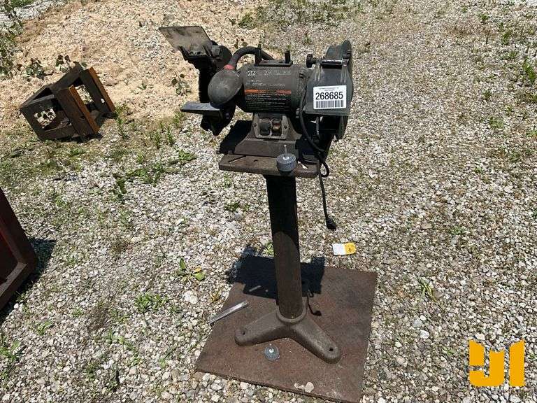 8” BENCH GRINDER ON PEDESTAL