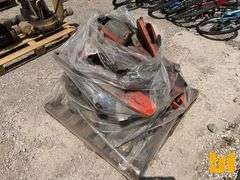 PALLET OF GAS POWERED CUT OFF SAWS, PARTS & PIECES,