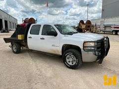 2009 CHEVROLET SILVERADO 3500HD CREW CAB 4X4 FLATBED TRUCK VIN: 1GBHK73609F174381