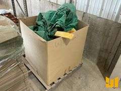 (2) PALLETS OF CARDBOARD FLATS, (3) WASTE MANAGEMENT DUMPSTER BAGS