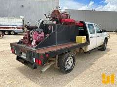 2009 CHEVROLET SILVERADO 3500HD CREW CAB 4X4 FLATBED TRUCK VIN: 1GBHK73609F174381