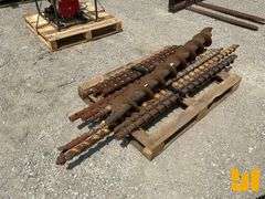 (1) 8” BORING AUGER WITH HEX PIN COUPLING, (10) 3”