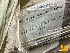 (2) PALLETS OF CARDBOARD FLATS, (3) WASTE MANAGEMENT DUMPSTER BAGS