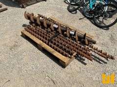 (1) 8” BORING AUGER WITH HEX PIN COUPLING, (10) 3”