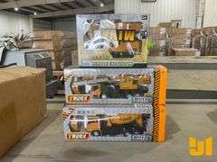 (3) RC TOYS INCLUDING (1) CEMENT TRUCK, (1) MOBILE CRANE,