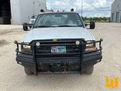 2003 FORD F-350 DUALLY CREW CAB 4X4 FLATBED TRUCK VIN: 1FDWX37PX3EC13079