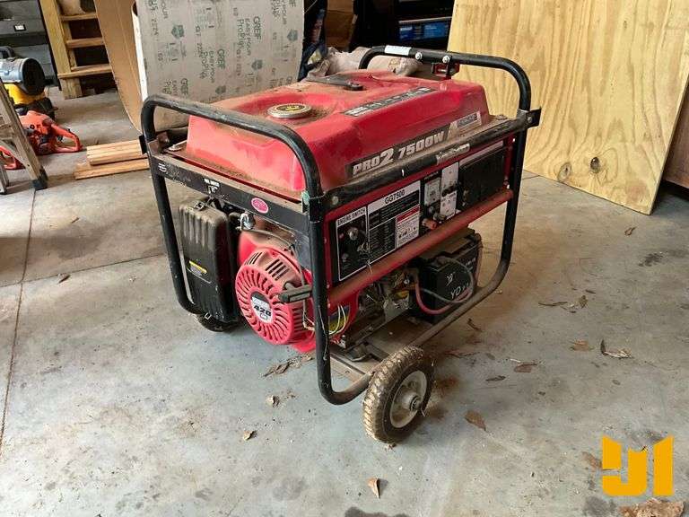 GENTRON PRO2  7500 WATTS PORTABLE GENERATOR SN: 42014U060358