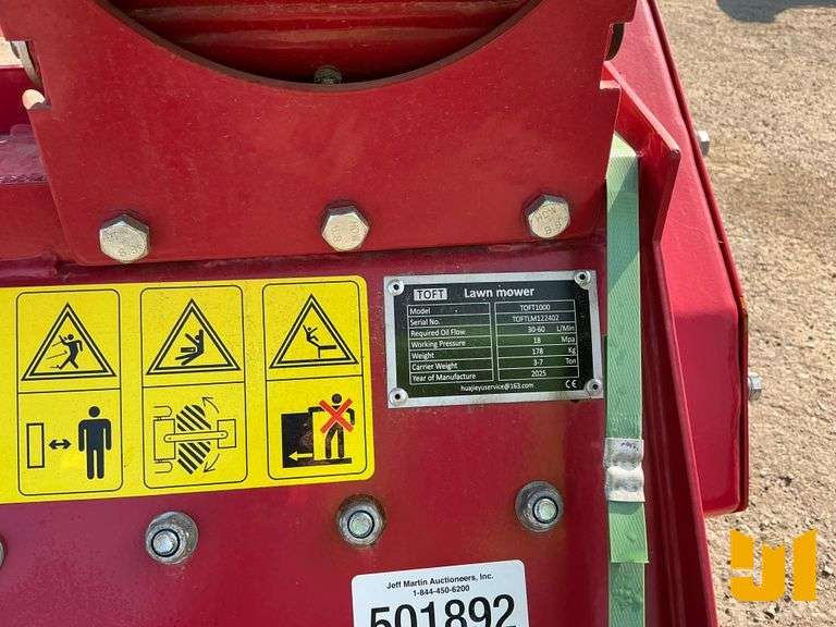 2025 TOFT TOFT1000 LAWN MOWER SN: TOFTLM122402 TO FIT CAT 306/7