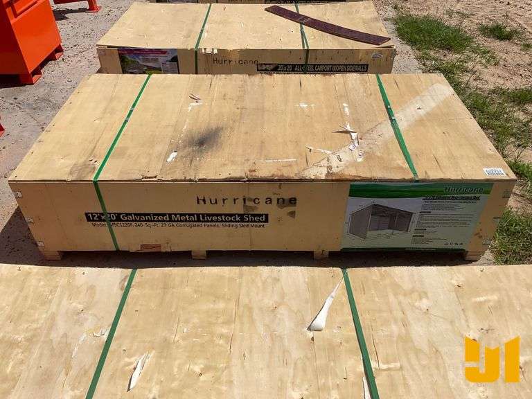UNUSED HURRICANE MSC1220F 12' X 20' GALVANIZED LIVESTOCK SHED