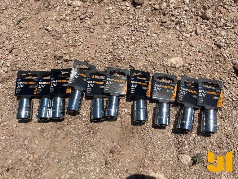 QTY OF 10 UNUSED GEARWRENCH 3/4 IN. SOCKETS