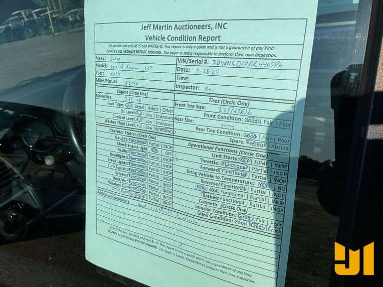 2010 DODGE GRAND CARAVAN SXT VIN: 2D4RN5D10AR446586 FWD