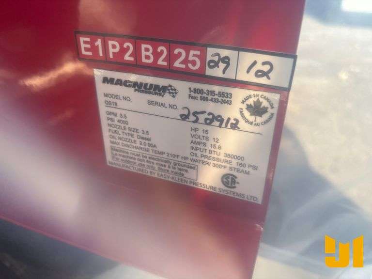 UNUSED 2025 EASY-KLEEN MAGNUM GOLD 4000 SERIES PRESSURE WASHER SN: 252912
