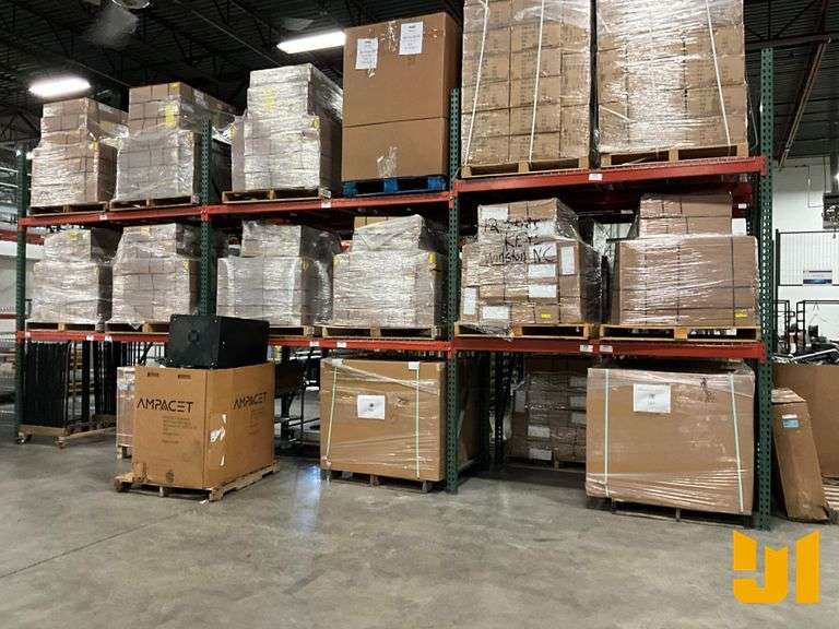 PALLET RACKS QTY OF (4) 144”H X 42”W UPRIGHT FRAMES,