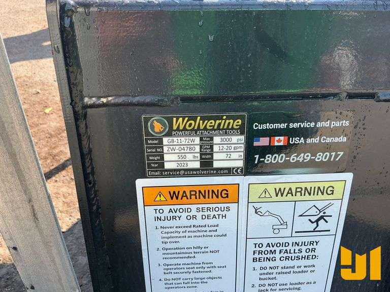 2023 WOLVERINE GB-11-72W 72 INCH SN: ZW-04780