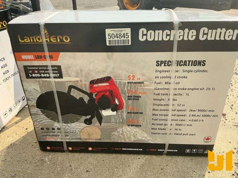 UNUSED LANDHERO LDH-CC16 CONCRETE CUTTER