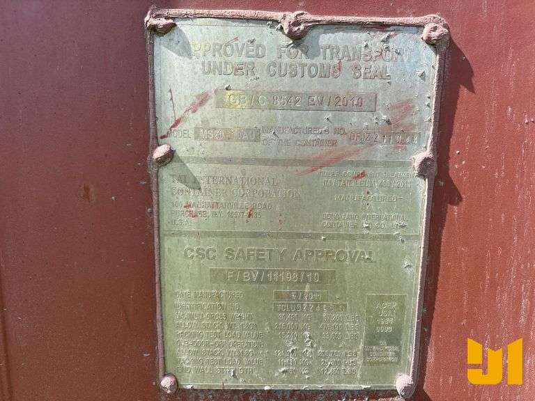 2010 20'  CONTAINER SN: TCLU3224980