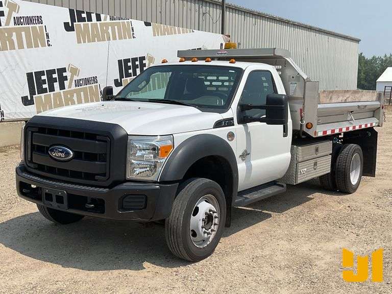 2011 FORD F-450 XL 4WD SINGLE AXLE DUMP TRUCK VIN: 1FDUF4HT6BEC02719