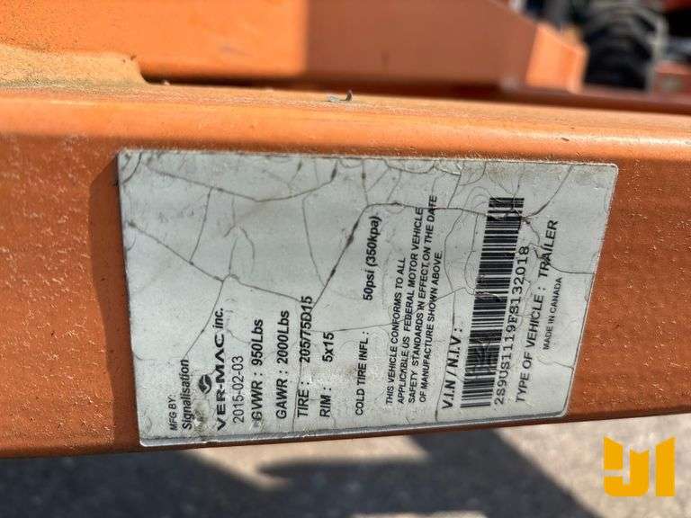 2015 VER-MAC SLP050-12 ARROW BOARD