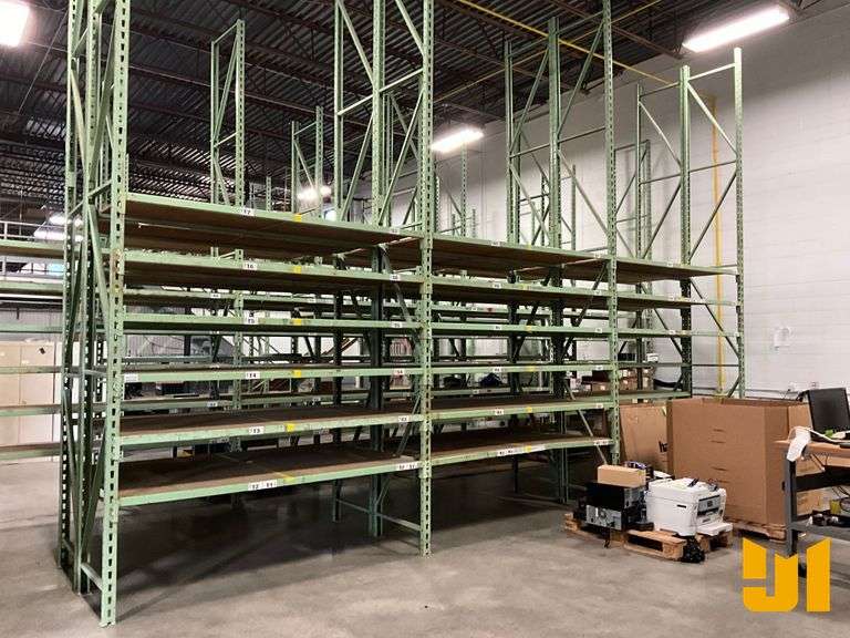 PALLET RACKS QTY OF (4) 216” X 30”W UPRIGHT FRAMES,