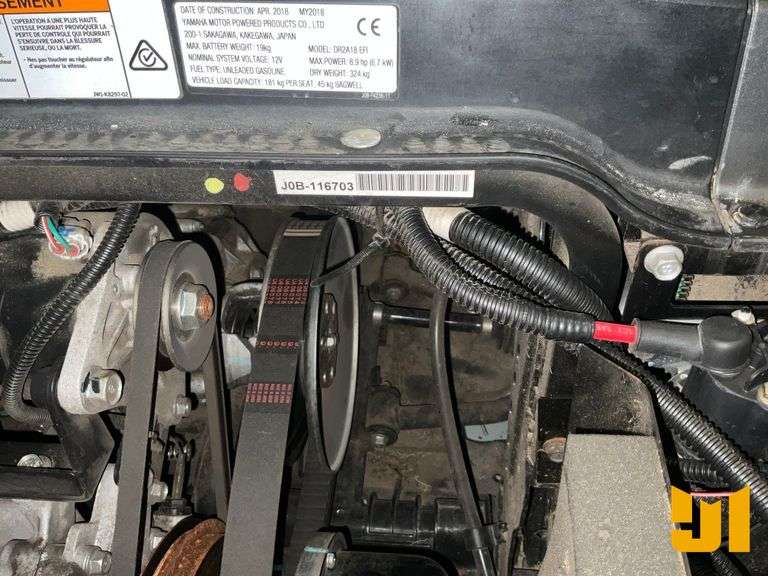 2018 YAMAHA DR2A18 EFI GOLF CART SN: J0B-116703