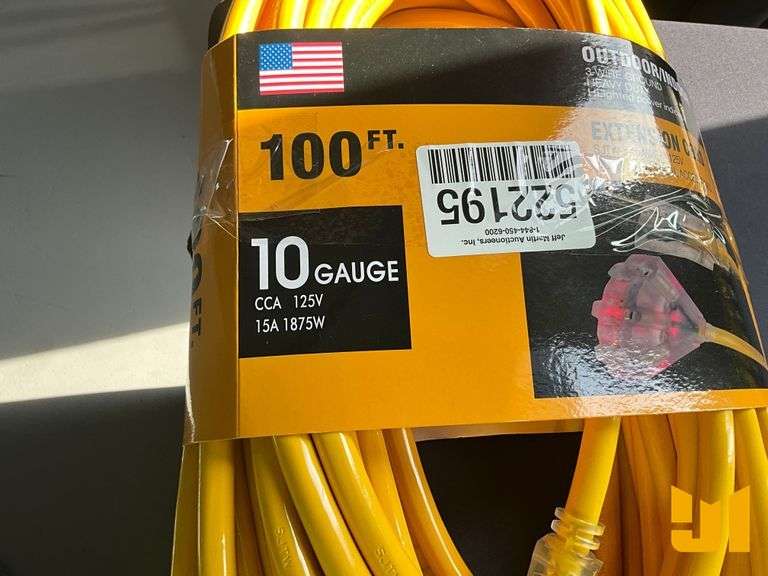 UNUSED 100FT 10 GAUGE EXTENSION CORD