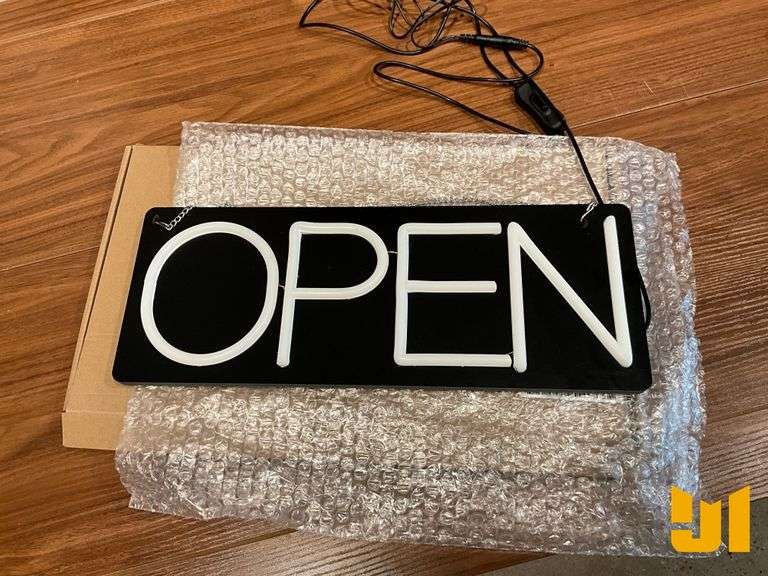 UNUSED NEON OPEN SIGN SN: X0043A02UR