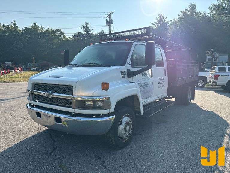 2003 CHEVROLET C4500 SINGLE AXLE EXTENDED CAB FLATBED TRUCK VIN: 1GBE4D1173F519903