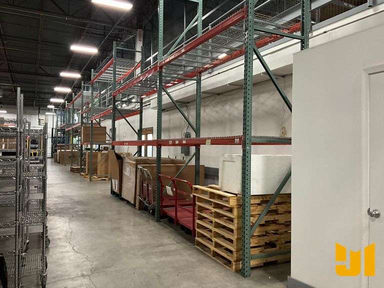LOT: PALLET RACKING TO INCLUDE: QTY OF (9) 180”H X
