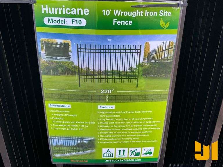 10’ WROUGHT IRON SITE FENCE