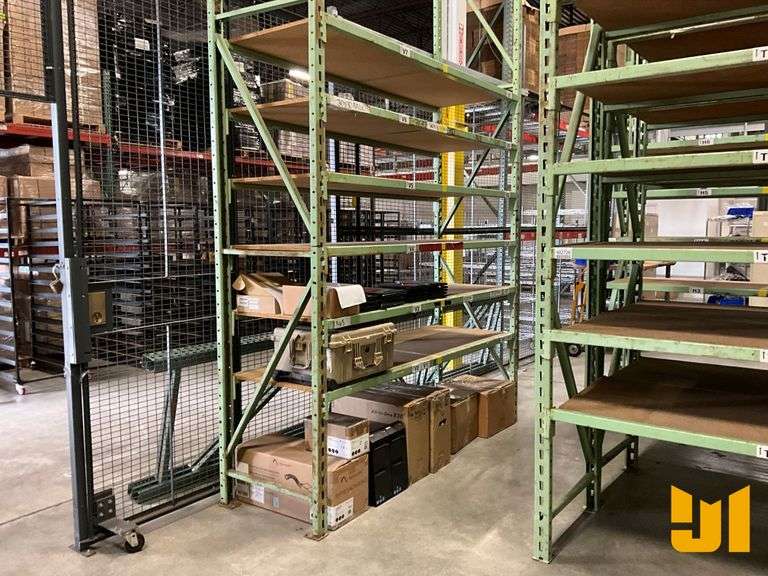 PALLET RACK QTY OF (2) 216” X 30”W UPRIGHT FRAMES,