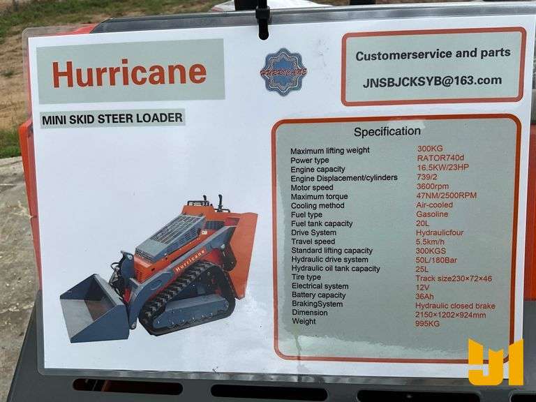 UNUSED HURRICANE RATOR740D STAND ON MULTI TERRAIN LOADER