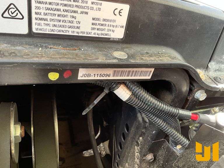 2018 YAMAHA DR2A18 EFI GOLF CART SN: J0B-115096