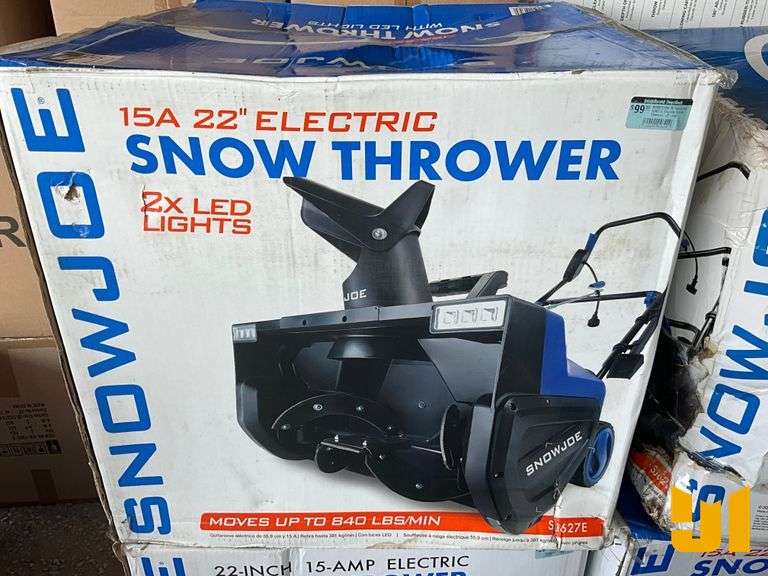 QUANTITY OF (4) 20” 13A GREENWORKS SNOW THROWER, QUANTITY OF