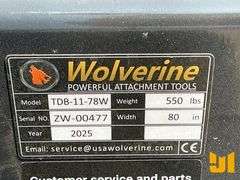 UNUSED 2025 WOLVERINE TDB-11-78W 80 INCH SMOOTH BUCKET SN: ZW-00477