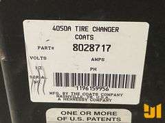 COATS 4050A TIRE MACHINE SN#1196159956