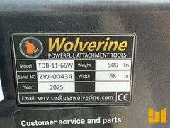 UNUSED 2025 WOLVERINE TDB-11-66W 68 INCH SMOOTH BUCKET SN: ZW-00434