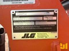 2018 JLG 10054 10000 LB TELESCOPIC FORKLIFT SN: 0160091148